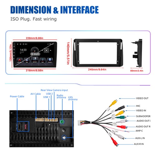 For Dodge Grand Caravan 2011-20 9'' Android 15 Carplay Car Stereo Radio GPS AHD - Picture 12 of 14