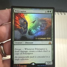 Polyraptor Rivals of Ixalan Prerelease Foil Mtg