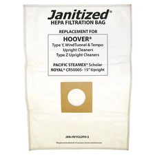 Janitized Vacuum Bag, 3 PK Hoover HEPA Y Vacuum bag Janitized Hoover HEPA Y