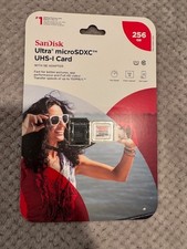 NEW SanDisk Ultra 256GB A1 MicroSDXC UHS-I Memory Card WITH SD ADAPTER, SEALED