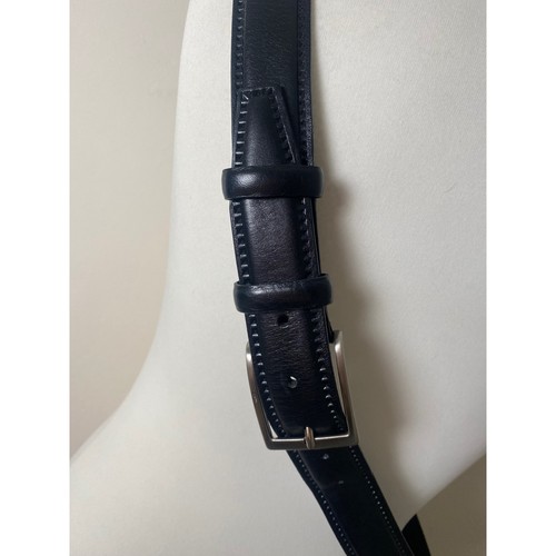 Venice Leather Belt Black Size 42 - 46 Inches Made in Italy - Picture 2 of 8
