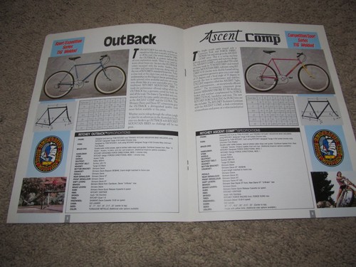 1988 Ritchey Handcrafted Mountain Bikes Catalog - Picture 2 of 7