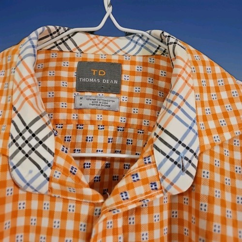 Thomas Dean T49P16-253ORANGE Check SizeM L/S w/Contrasting Cuff/Neck Pattern - Bild 2 von 10