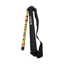 Zaza Percussion- Professional Polished Bamboo Bansuri Flute - Indi... Fast Ship