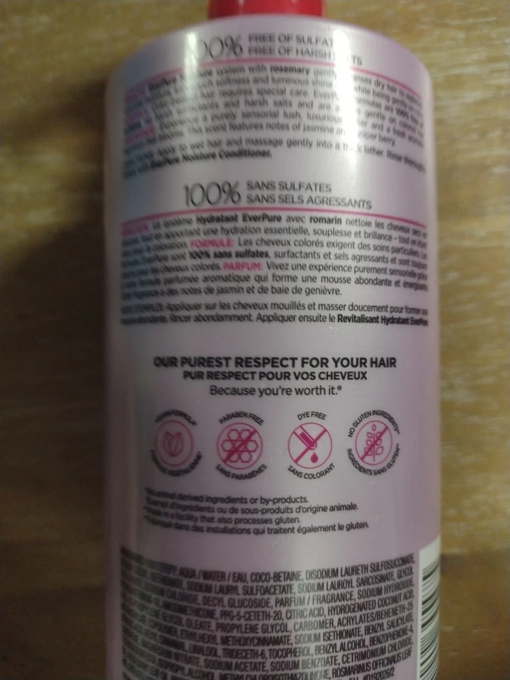 Champú de aceite de romero hidratante L'Oreal Paris EverPure para cabello seco S4 Foto 2 de 3