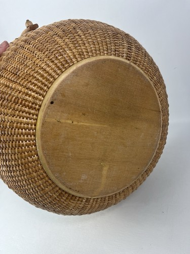 Vintage Nantucket Leuchtschiff Korb 12" mit Leineneinsatz - Bild 4 von 18