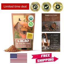 Organic Cacao Powder 35oz - Unsweetened Dark Chocolate Flavor,  & Non-GMO