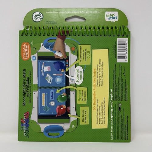 LeapFrog LeapStart Moonlight Hero Math With PJ Masks Book Pre-K Level 2 New - Picture 2 of 3