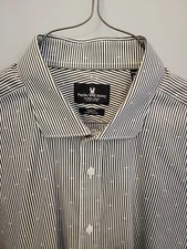 Psycho Bunny Men's Size 17.5 34/35 Modern Fit Dress Shirt Cotton Nylon Blend 