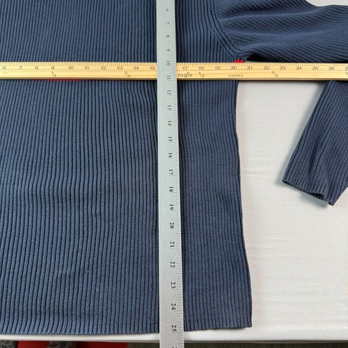 Polo Jeans Co Ralph Lauren XL Suéter Cuello Tortuga Azul Acanalado Elástico Pullover - Imagen 9 de 13