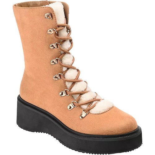 Journee Collection Womens KANNON Tan Winter & Snow Boots 9 Medium (B,M) 6404