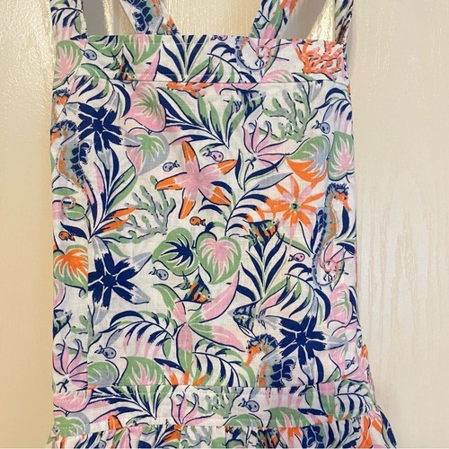 Abito Polo Ralph Lauren stampa tropicale lino-cotone nuovo con etichetta taglia 16 - Foto 5 di 7