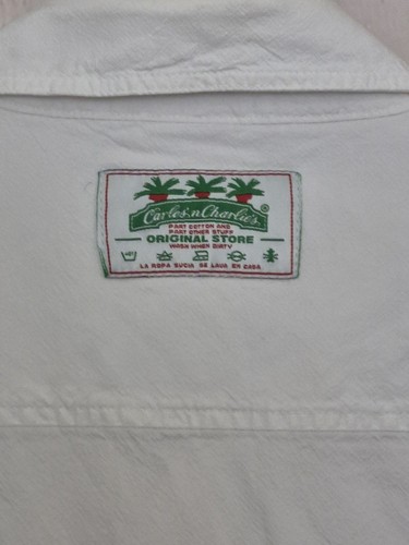 Vintage Carlos n Charlie's Mexico Bar Hemd Erwachsene weiß Knopf Affe Surfen XL - Bild 5 von 12