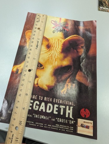 vintage 1999 MEGADETH ad ~ Prepare To Risk Everything Print Ad - Picture 2 of 3