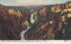 Great Falls Grand Canon Yellowstone National Park Postcard B17