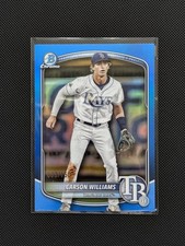 2025 Bowman Chrome Carson Williams True Blue Refractor /150 Rays #BCP-234