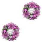 2 Count Künstlicher Kranz Festival Schmuck Weihnachtstürdekoration