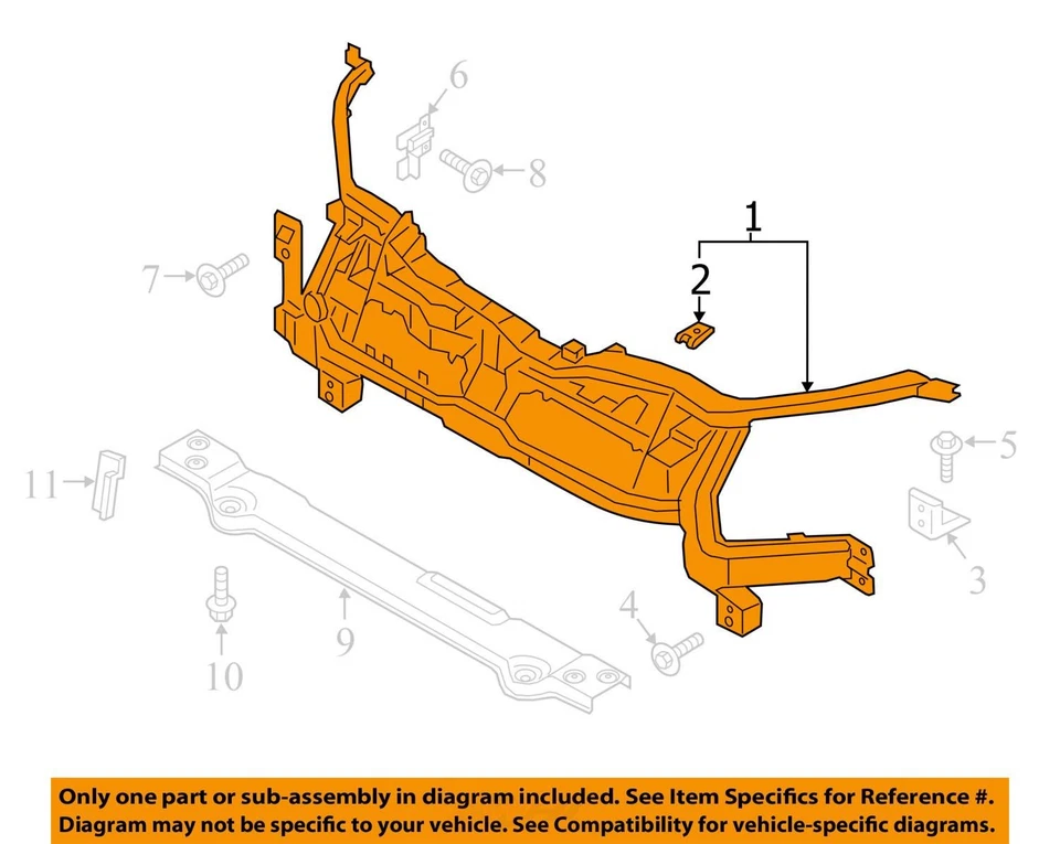 (SOLO RECOGIDA LOCAL) Soporte de núcleo de radiador superior para 15-24 TRANSIT 150 2057359 Foto 3 de 4