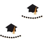  2 Count Abschlussdeko Abschlussdekorationen Grad-Banner Dekoratives