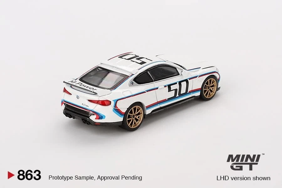 Mini GT MGT00863LHD BMW 3.0 CSL White Die Cast 1/64 - Immagine 3 di 3