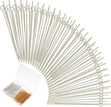 Eye Pins for Jewelry Making, 600 Pcs 2 Inch Flat Head Pins Metal Straight Head E