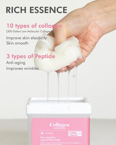 Collagen Moistfull Pad - Korean Toner Pad for Elasticity & Wrinkle Improvemen... - Picture 4 of 7