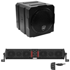 Wet Sounds Package: Black Stealth XT-6 Sound Bar w/Remote and AS-8 8" Subwoofer