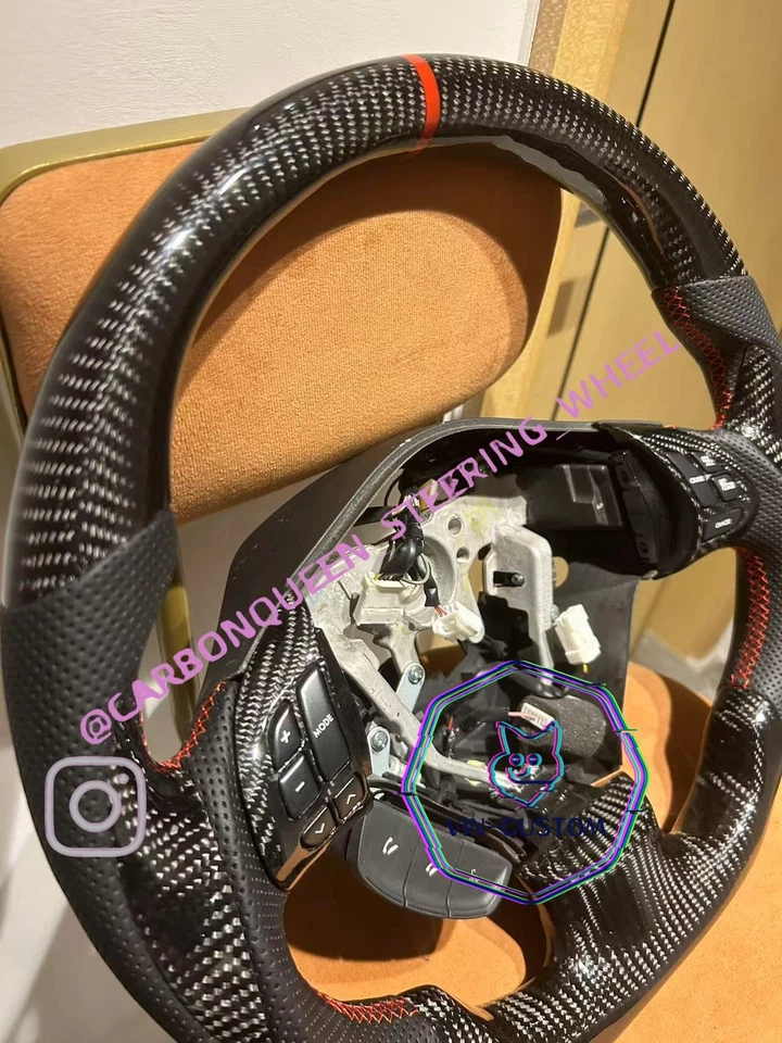 REAL CARBON FIBER STEERING WHEEL FOR Subaru WRX/ STI 2008-2012YEARS - Image 3 of 4