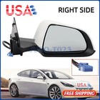 For Tesla Model 3 White Right Passenger Side Mirror Heated Power Fold 2017-2023