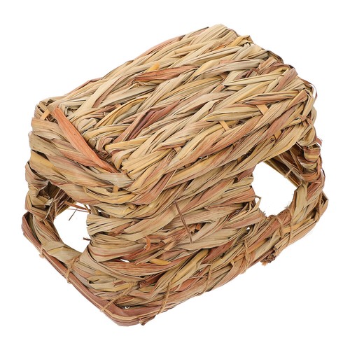 Small Animals tendance Woven Hut Rabbit Cage Toys Gerbils Habitat Rabbit Tunnel