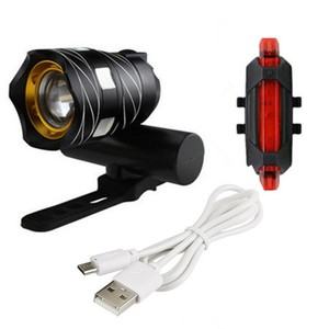 Horn USB Rechargeable LED Bike Light Cycling Headlight Front Lamp Phone Holder
