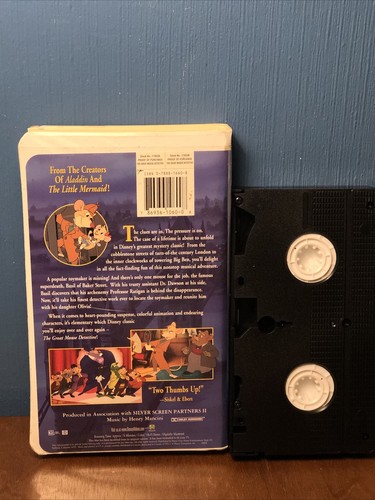 Disney The Great Mouse Detective VHS Video Tape VTG Clamshell RARE Cover Version - Picture 3 of 15