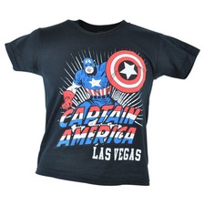 Las Vegas Nevada Sin City Marvel Captain America Heroes Youth Tshirt Tee