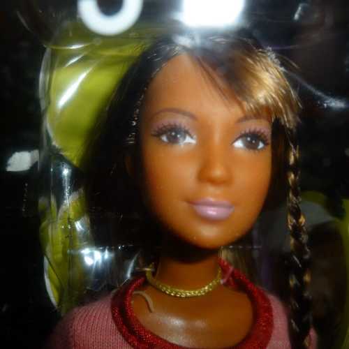 🎇SELTENE BARBIE 2004 AFRICAN AMERICAN - FASHION FEVER KAYLA PUPPE TROPISCHES KLEID 869