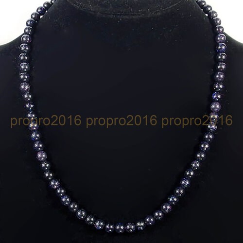 Exquisito collar de perlas de piedras preciosas redondas multicolores naturales de 6 mm joyería - Imagen 34 de 159