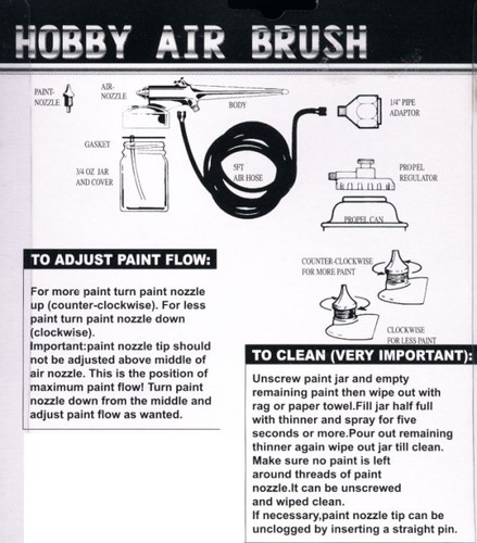 Airbrush für einfache Hobby-Lackierarbeiten, komplett mit Schlauch - NEU - Bild 2 von 2
