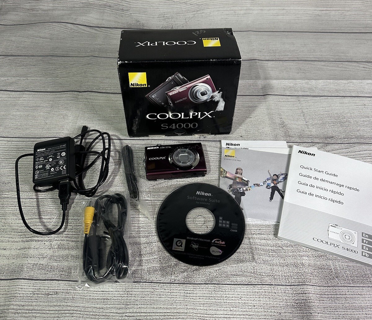 Nikon COOLPIX S4000 12.0MP Digital Camera - Plum FOR PARTS Nikon COOLPIX S4000 12.0MP Digital Camera - Plum FOR PARTS