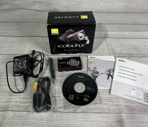Nikon COOLPIX S4000 12.0MP Digital Camera - Plum FOR PARTS OR REPAIR