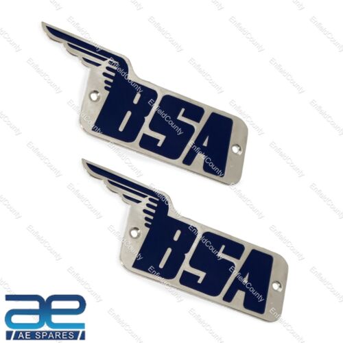 BSA Petrol Tank Badge Pair Brass Made 29-7910, 67-8017 A7 B31 M21 C11 Model - Picture 2 of 5
