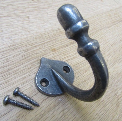 CAST IRON OLD STYLE INDUSTRIAL VINTAGE RUSTIC IRON COAT HOOKS - Picture 85 of 158
