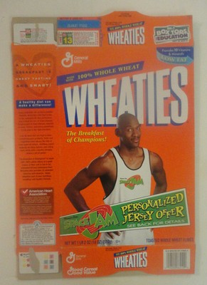 Vintage Kellogs Space Jam Looney Toon trading card Michael JORDAN