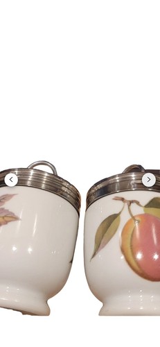 Vintage Set Of Royal Worcester Evesham Porcelain Egg Coddler, In Original Box - Picture 6 of 18