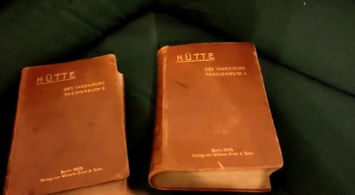 HUTTE: Des Ingenieurs Taschenbuch I & II 2 SIGNED 1905 German Engineering BOOKS - Video 1 of 1