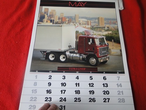 Vintage 1988 Mack Truck Calendar w Envelope 21.5 inches x 13 inches DEALER GIFT - Picture 9 of 17