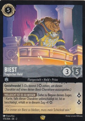 Biest - Tragischer Held 173/204 Disney Lorcana | eBay