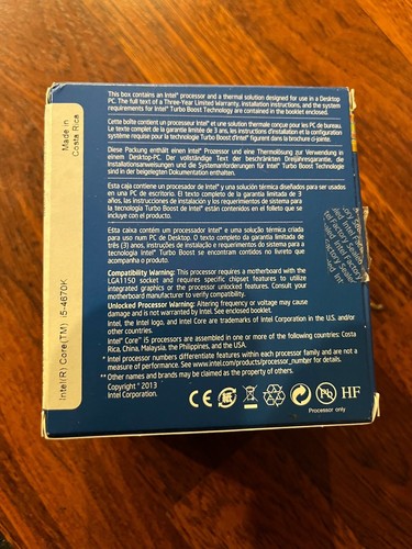 Intel i5-4670k LGA1 1150 Cpu Box Only - Picture 4 of 5