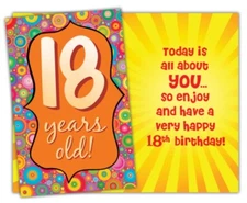 18th Birthday 18 Years Old Nephew Niece Son Daughter Etc Stockwell Greeting Card