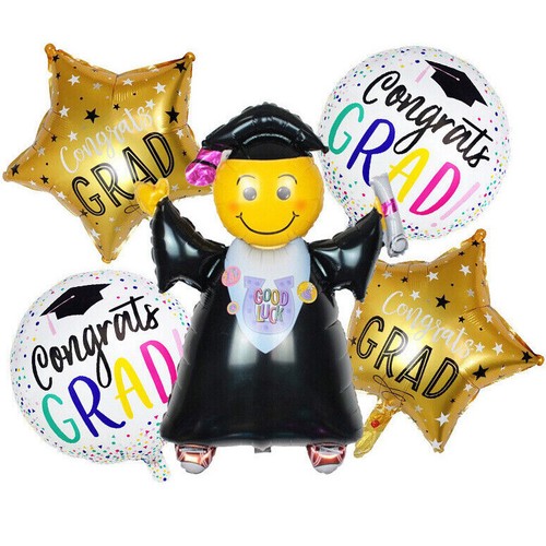 Graduation Foil Balloons Graduation Banner Congratulation Party Decoration Set - Picture 2 of 8