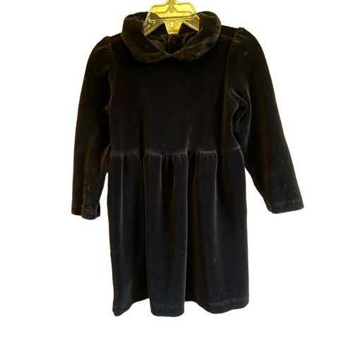 Hanna Andersson Girls Black Velvet Dress & Red Fleece Jacket Set Size 90 Vintage - Picture 5 of 15