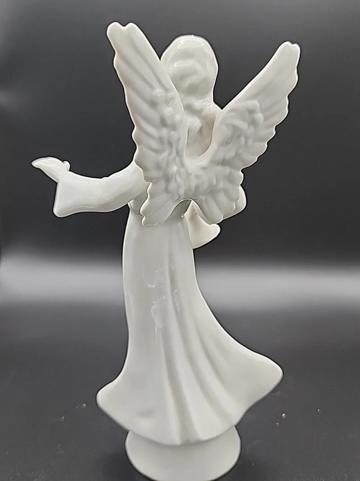 Figura de ángel musical Dresden Wilhelm Rittirsch con campana 6,5" porcelana Alemania Foto 3 de 4